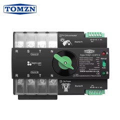 Трифазен АВР TOMZN Automatic Transfer Switch (ATS) TOQ7-125 4P/125A solar ЧЕРЕН