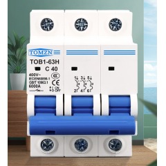 Предпазител автоматичен TOMZN TOB1-63H 230/400V 50A 3P AC MCB Class C