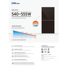 Соларен панел DAH Solar 550Wp (2279x1134x35mm) еднолицев DHM-72X10-550
