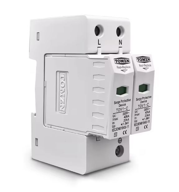 Защита от пренапрежение TOMZN TOV1-C 40 2P 20-40kA AC 275V 97x77x75mm