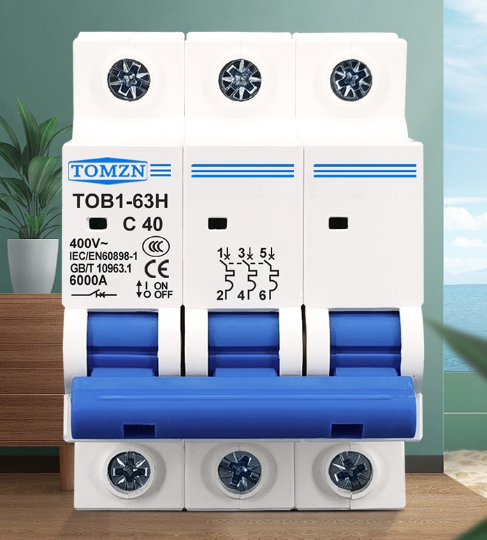 Предпазител автоматичен TOMZN TOB1-63H 230/400V 50A 3P AC MCB Class C